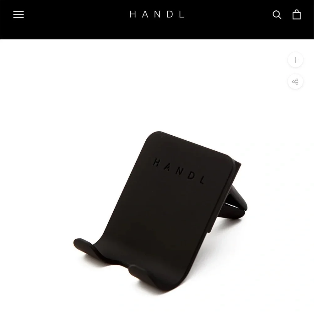 Handl Car Vent Clip Mount for Handlestick Stand & Grip Black New NWT
